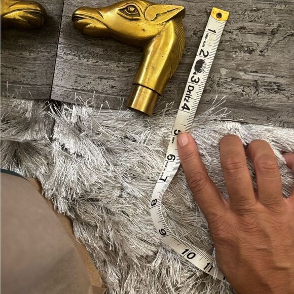 Vintage Brass Horse Walking Stick Handle Screw On Heavy Ornate circa 1960-70's - Picture 4 of 6